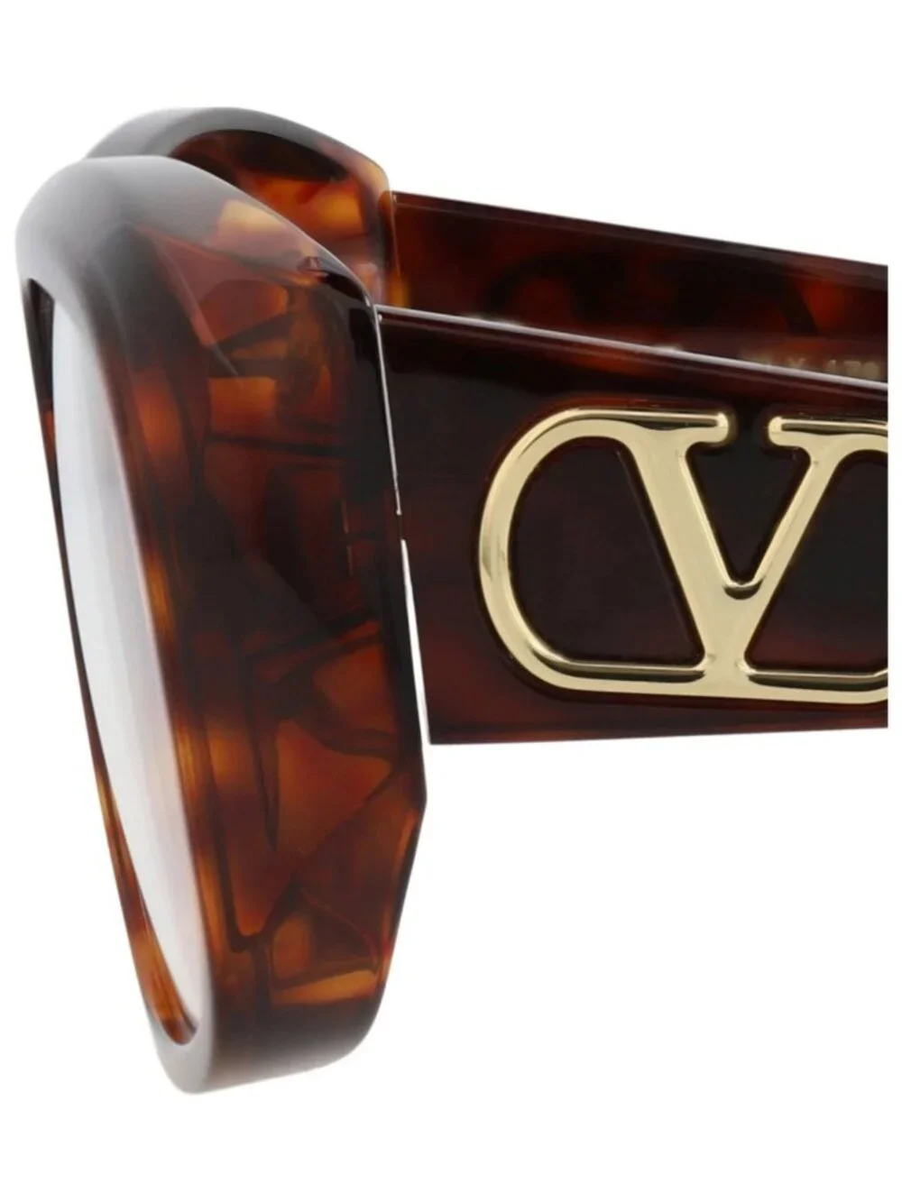 New Valentino Women's Eyeglasses Square Rectangle Acetate Frame Unisex Havana